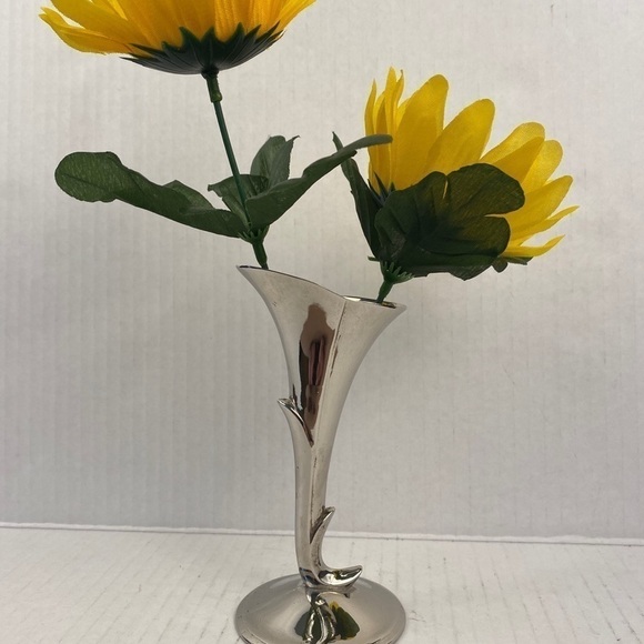 VASE Bud vase posy holder silver tone flower unique - Picture 13 of 13